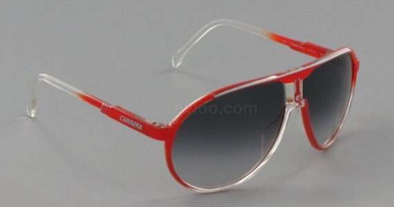 Lunettes de soleil rouge translucide