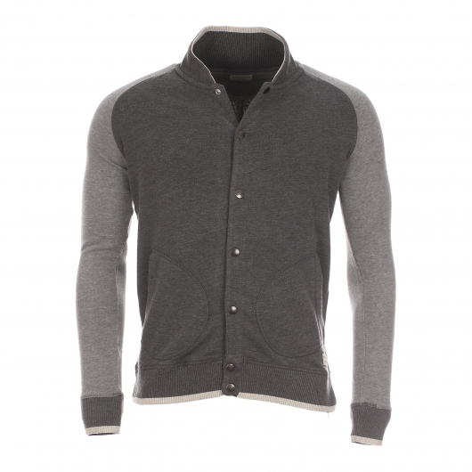 gilet sweat gris